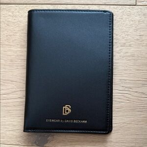 David Beckham Black Leather Passport Holder/Wallet